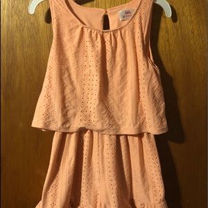 Justice Coral Romper size 10
